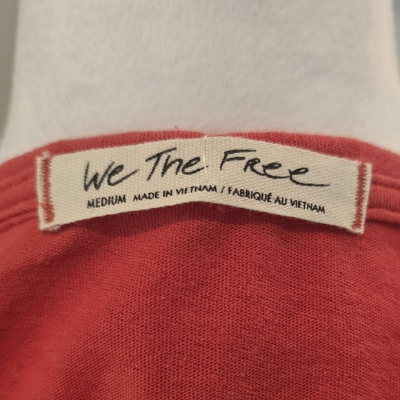 Free People Deep V Coral Oversized Tank Top‎ Size Medium NWT - Picture 5 of 10